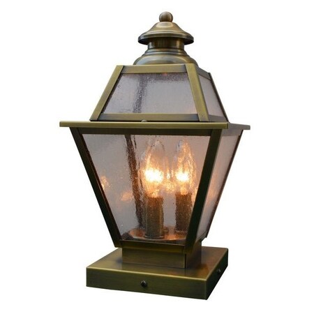 Arroyo Craftsman 8" Inverness Column Mount With Glass Roof, Bronze, Clear Glass INC-8GRCLR-BZ